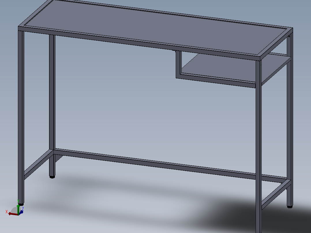 笔记本电脑桌主视图