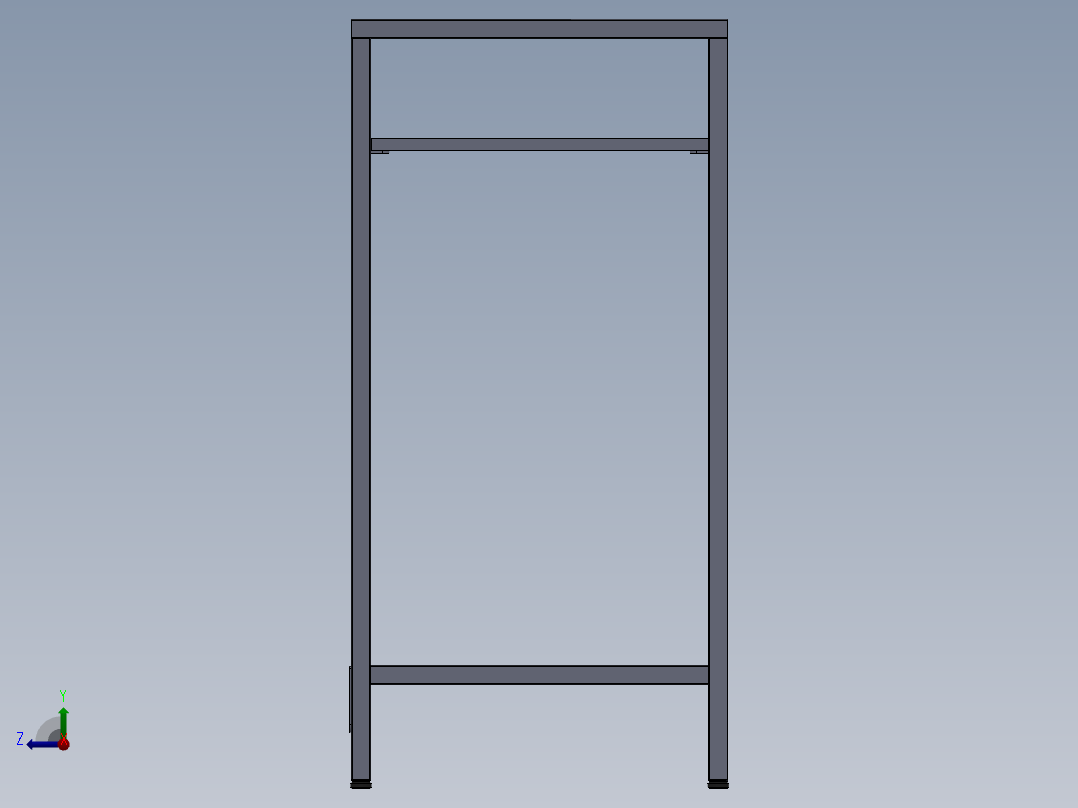 笔记本电脑桌左视图