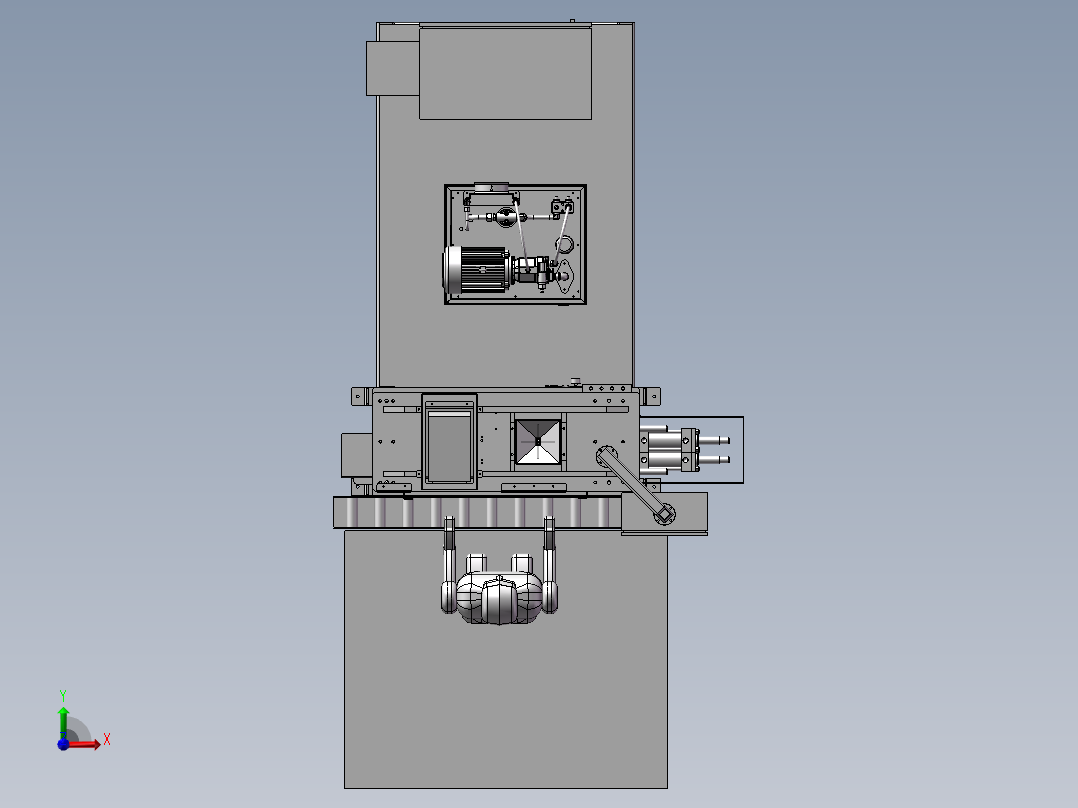 凸轮轴压装检漏机总装图前视图