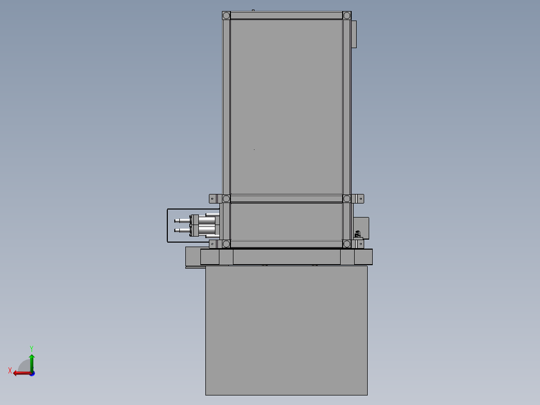 凸轮轴压装检漏机总装图后视图