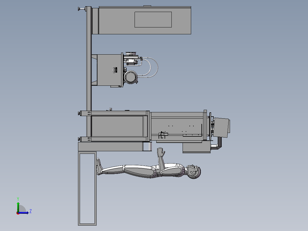 凸轮轴压装检漏机总装图左视图