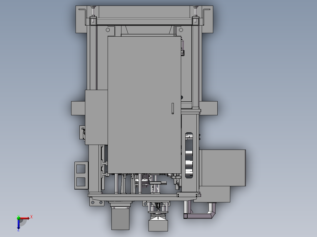 凸轮轴压装检漏机总装图俯视图