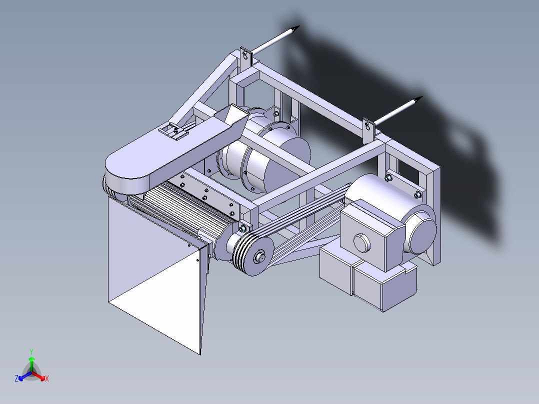 干咖啡果皮剥皮机-CATIA