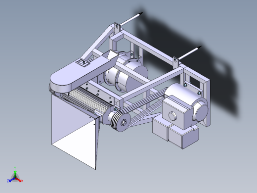 干咖啡果皮剥皮机-CATIA