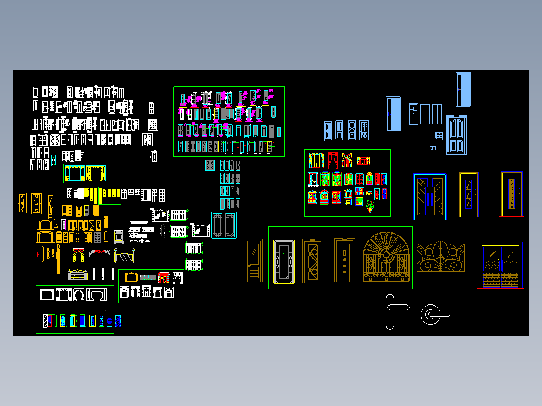 经典装修工程常用门设计cad施工图图集（种类齐全）
