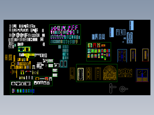 经典装修工程常用门设计cad施工图图集（种类齐全）