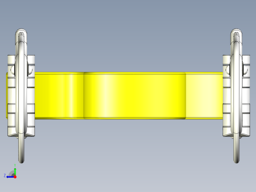 2000kg起重机吊带吊索3D模型图纸 step x_t x_b格式右视缩略图