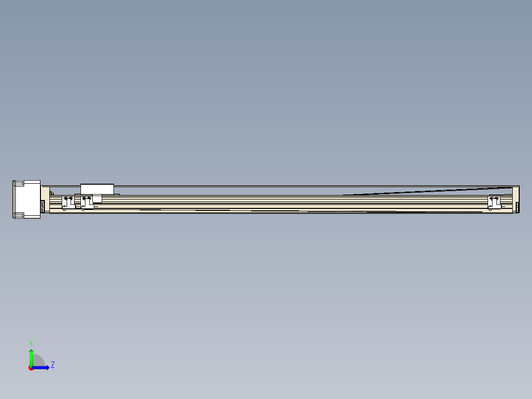 TPA-KNR-60E-1205C-L650A1-MR-H40-N3线性模块铝制底座左视图