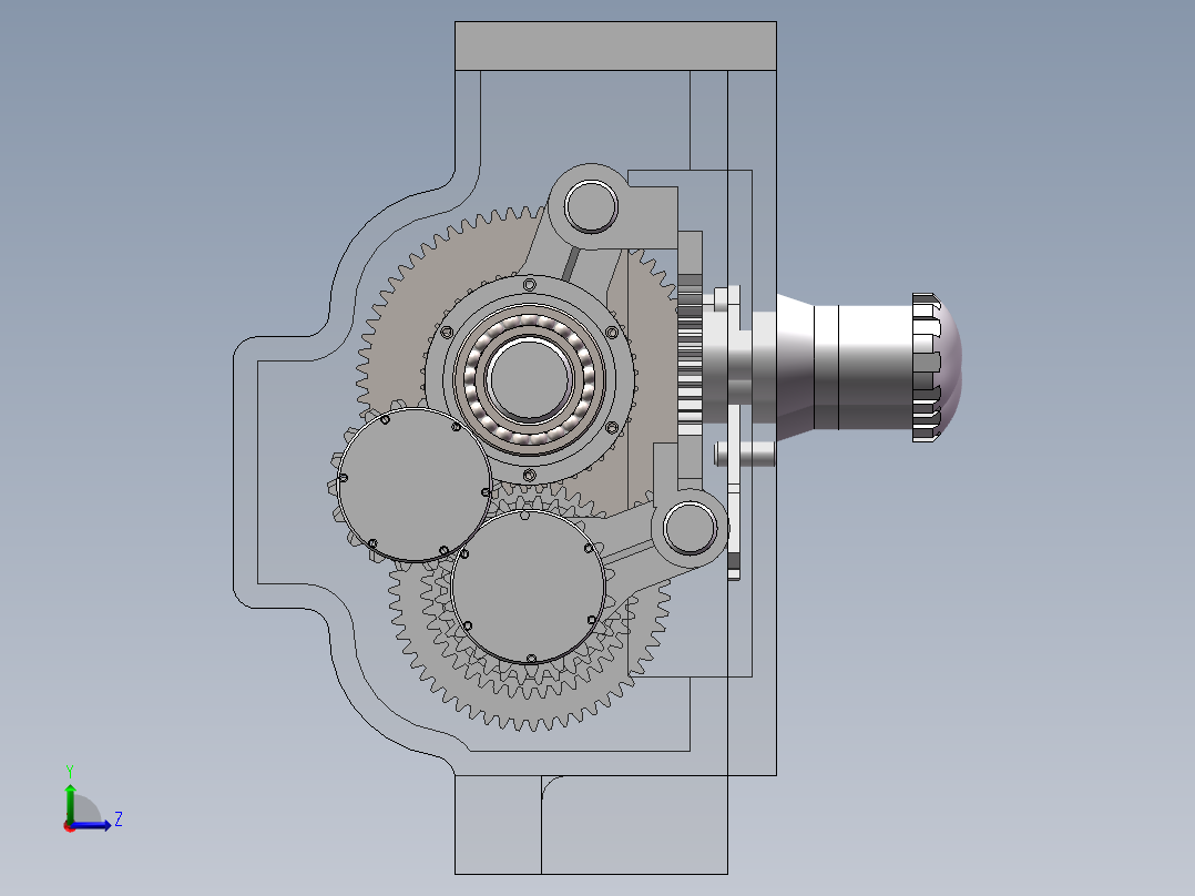 C6150机床进给系统结构设计左视图