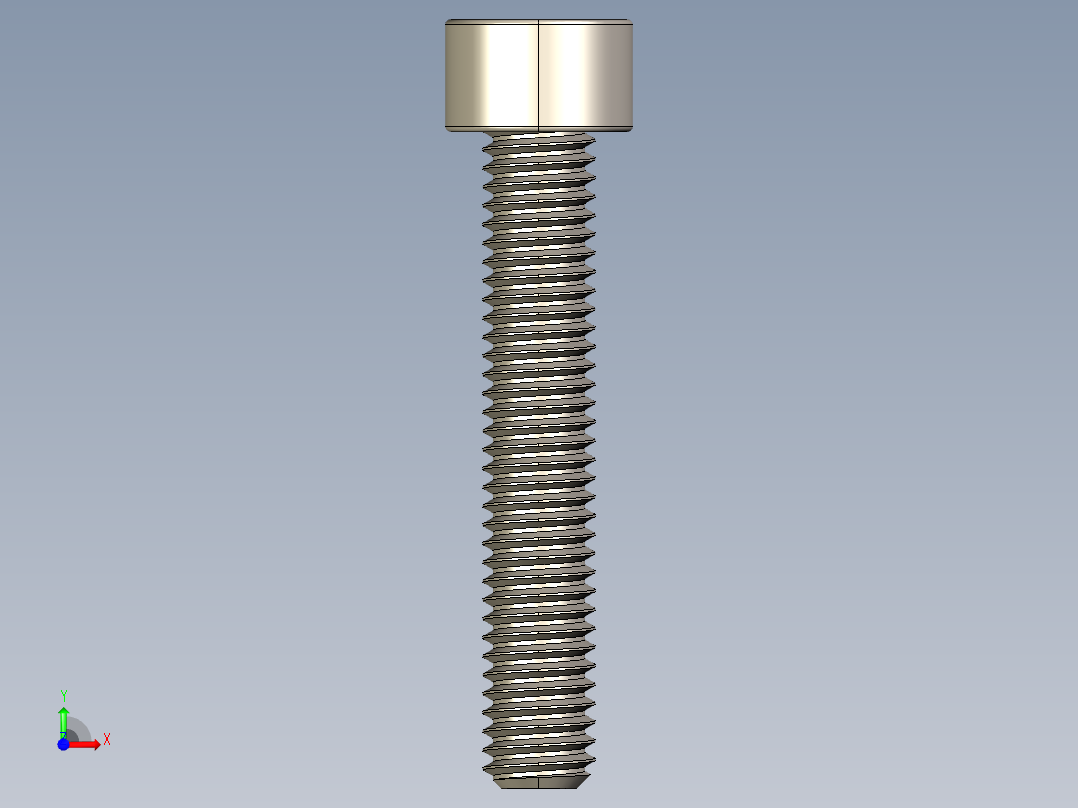 Screw_DIN_912_M6x35F_A2.STEP公制内六角螺钉前视图