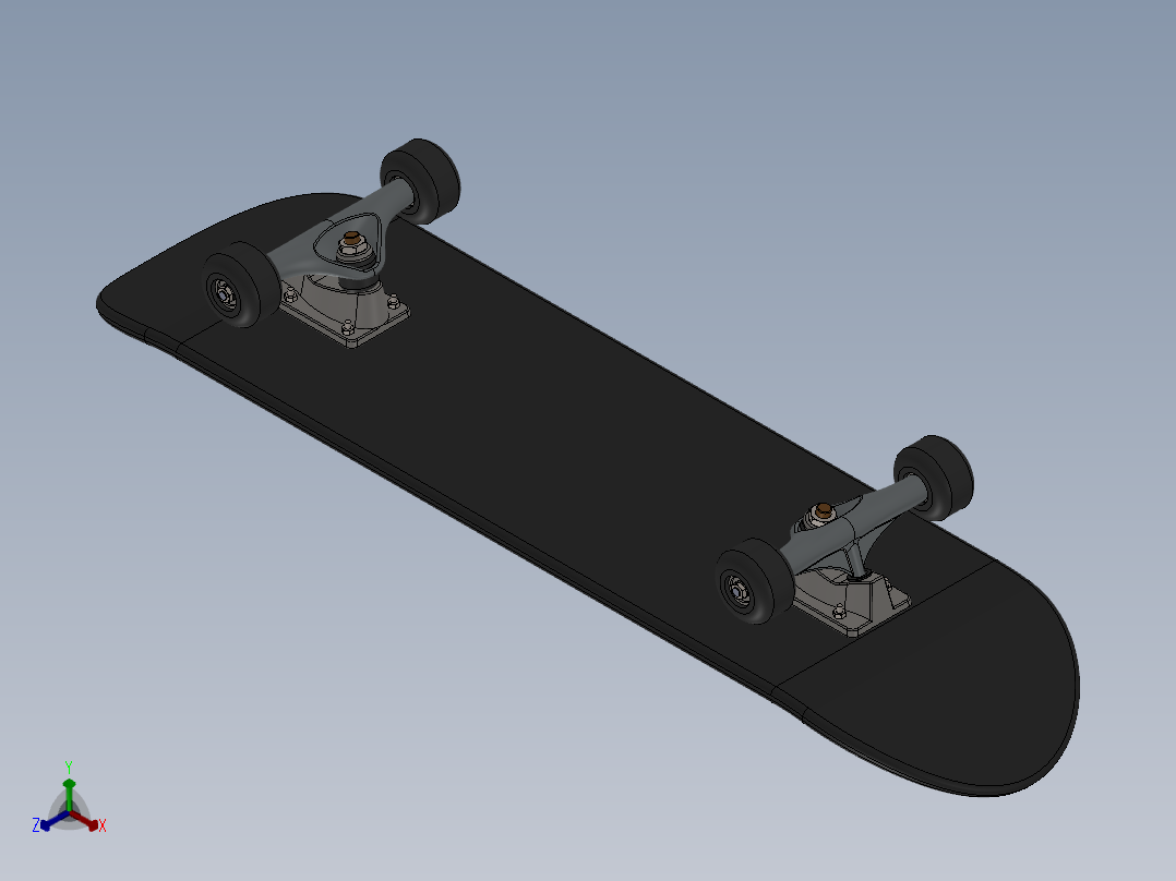 滑板车正等轴测图