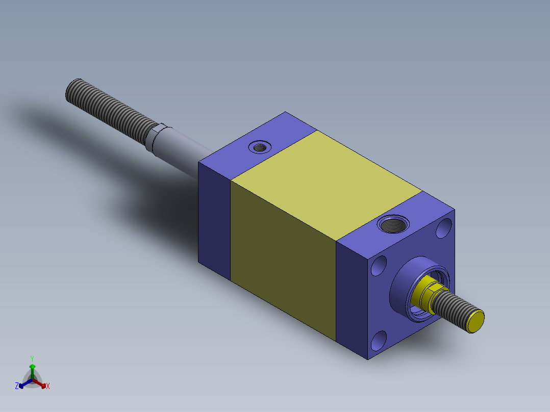 气动缸（方形 - 双杆）63x20x50毫米