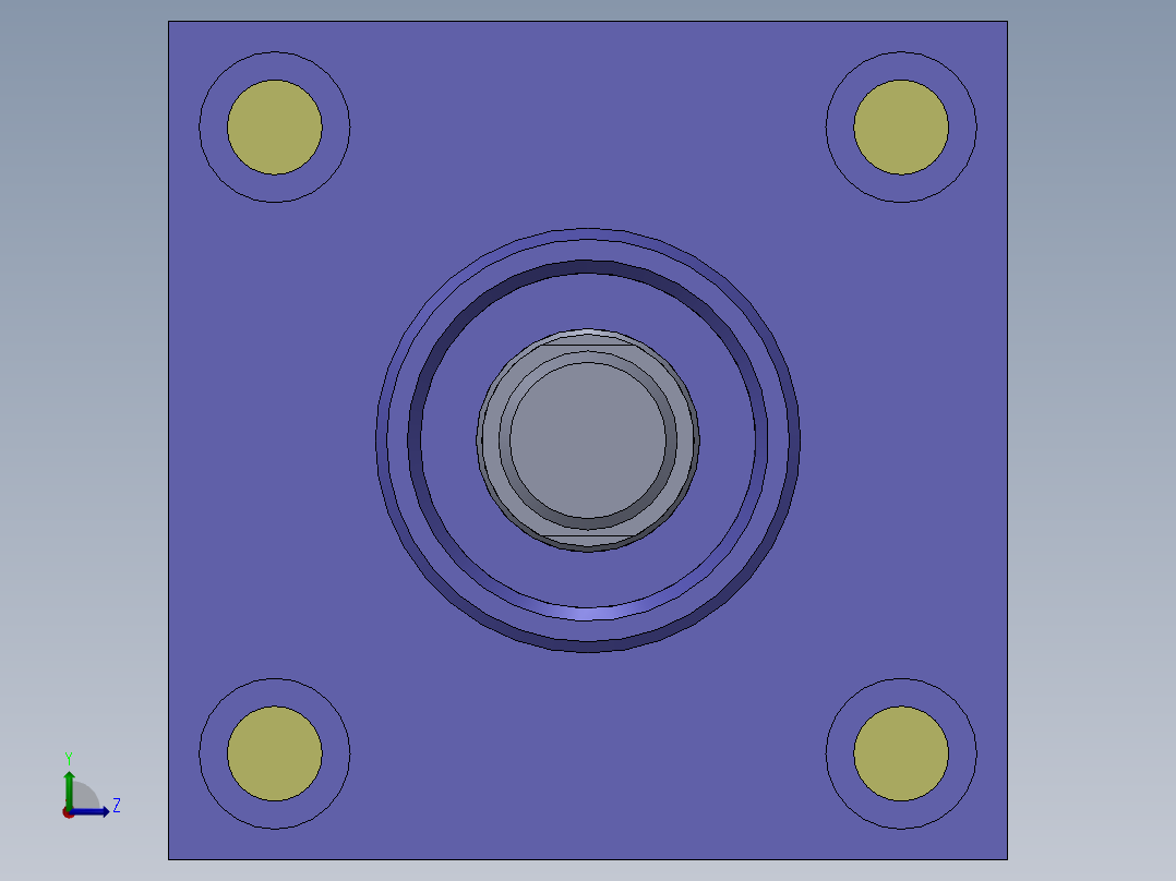 气动缸（方形 - 双杆）63x20x50毫米左视图