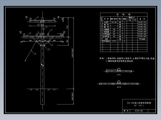 065 ZSJ-2双回小转角杆组装图(0-10)