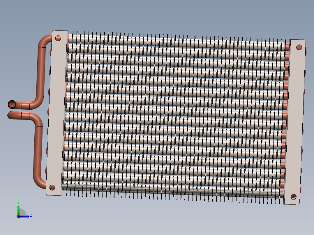 散热器热交换器左视图