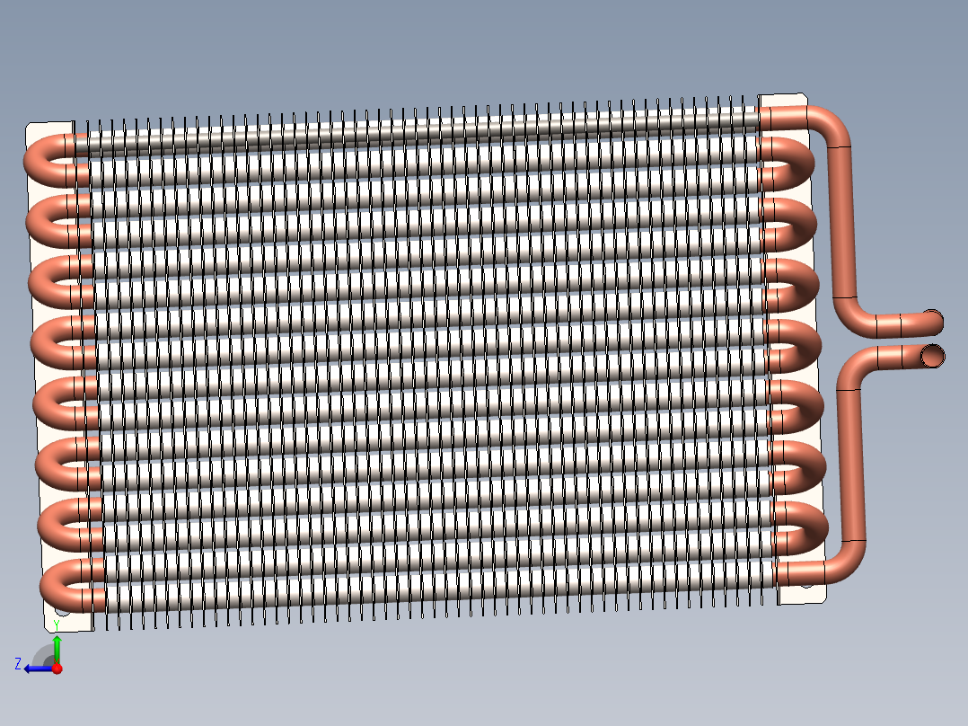 散热器热交换器右视图