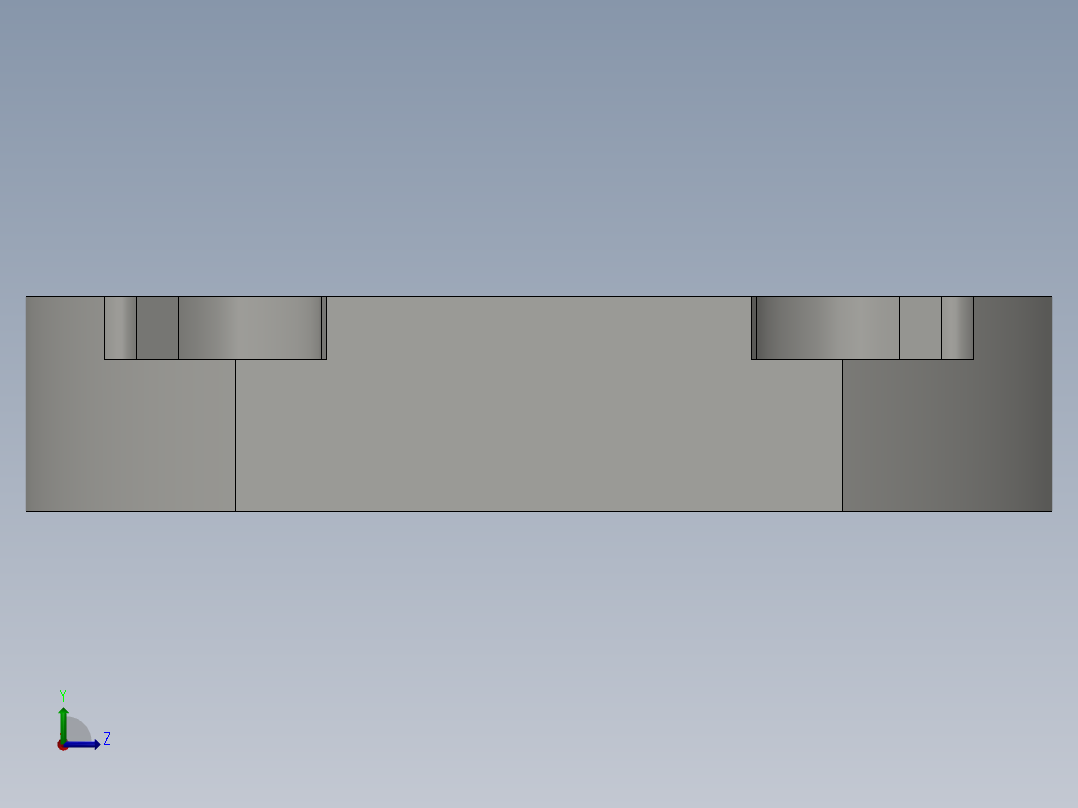 液压齿轮泵前法兰左视图
