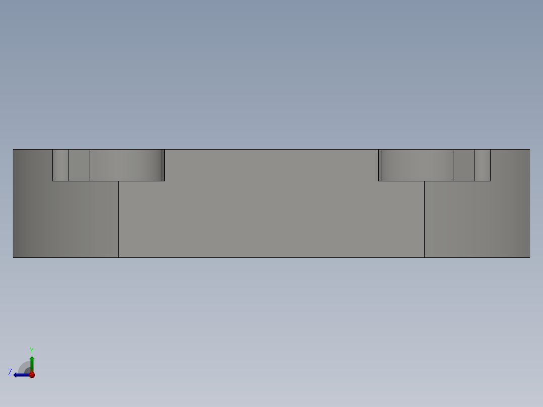 液压齿轮泵前法兰右视图