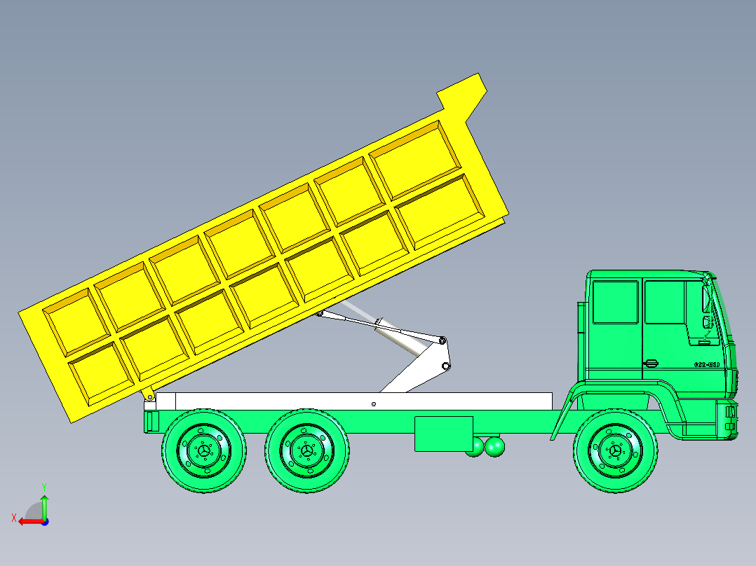 man自卸车模型后视图