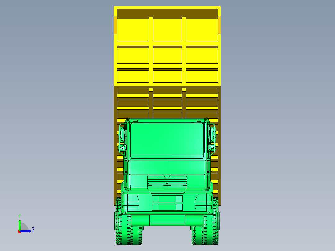 man自卸车模型左视图