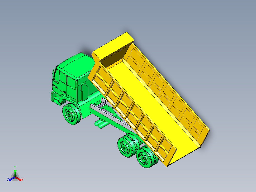 man自卸车模型正等轴测图