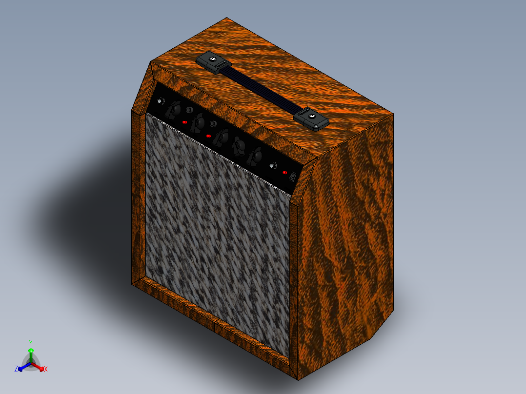 扬声器、喇叭(24)正等轴测图