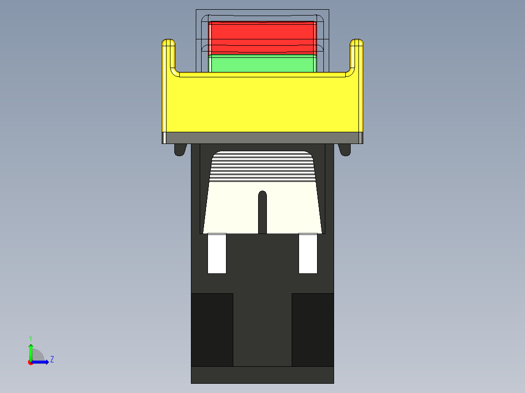 B2004755-气动冲压注塑机左视图