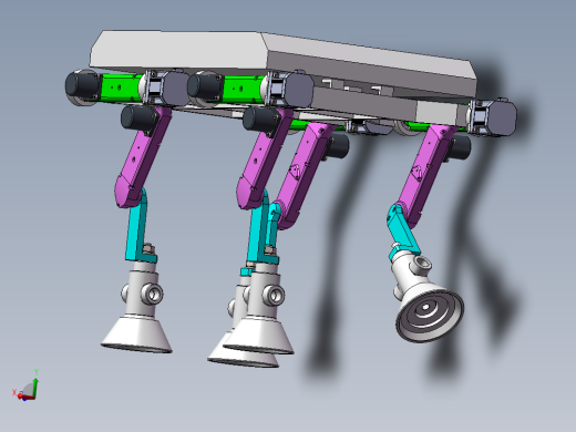 四足爬壁探测机器人