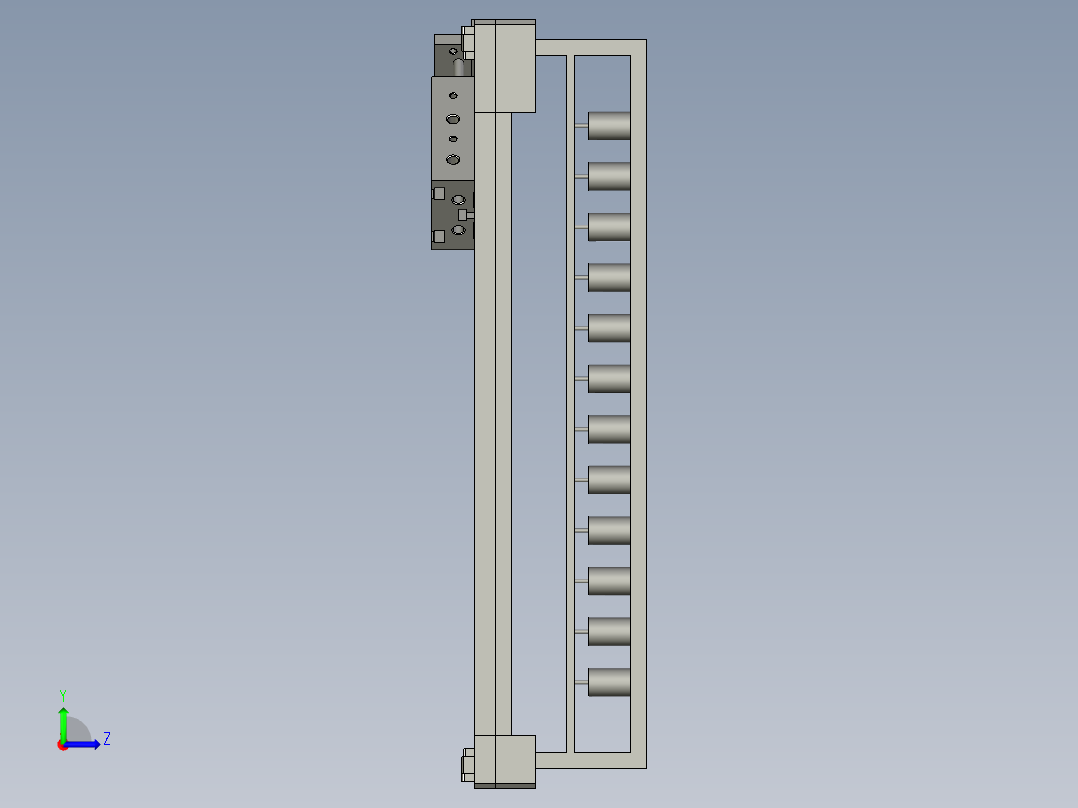 0摆产品脆盘组件左视图