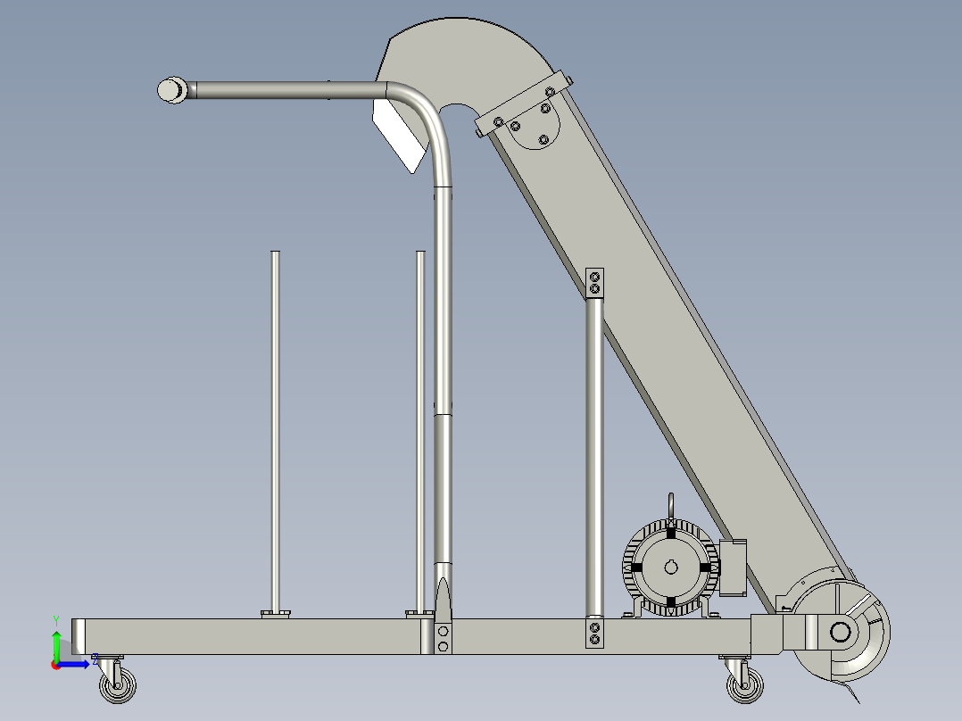 粉状制品定量装袋机左视图