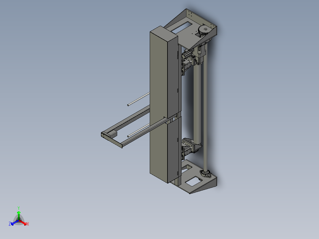 HX2115-02-12-00压辊行走装配正等轴测图