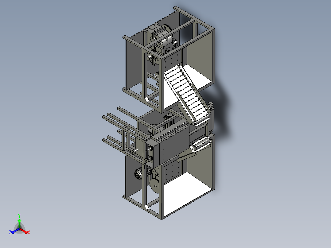 硬质蔬菜电动切片机正等轴测图