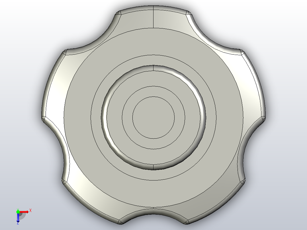五星把手2-B型[6x32-B]俯视图