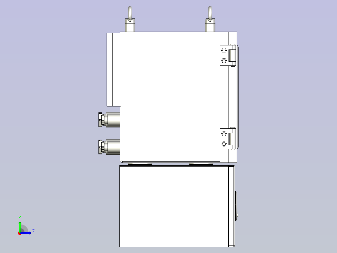 隔爆兼本质安全型控制箱隔爆兼本安型控制箱左视图