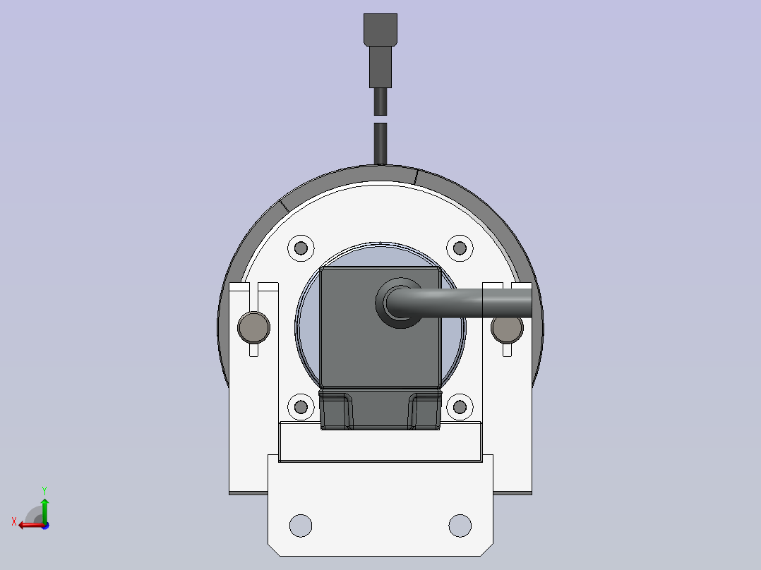 视觉调节支架组件后视图