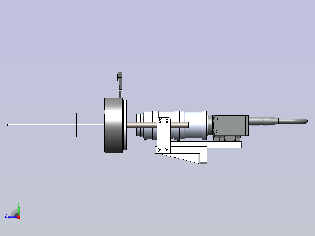 视觉调节支架组件右视图