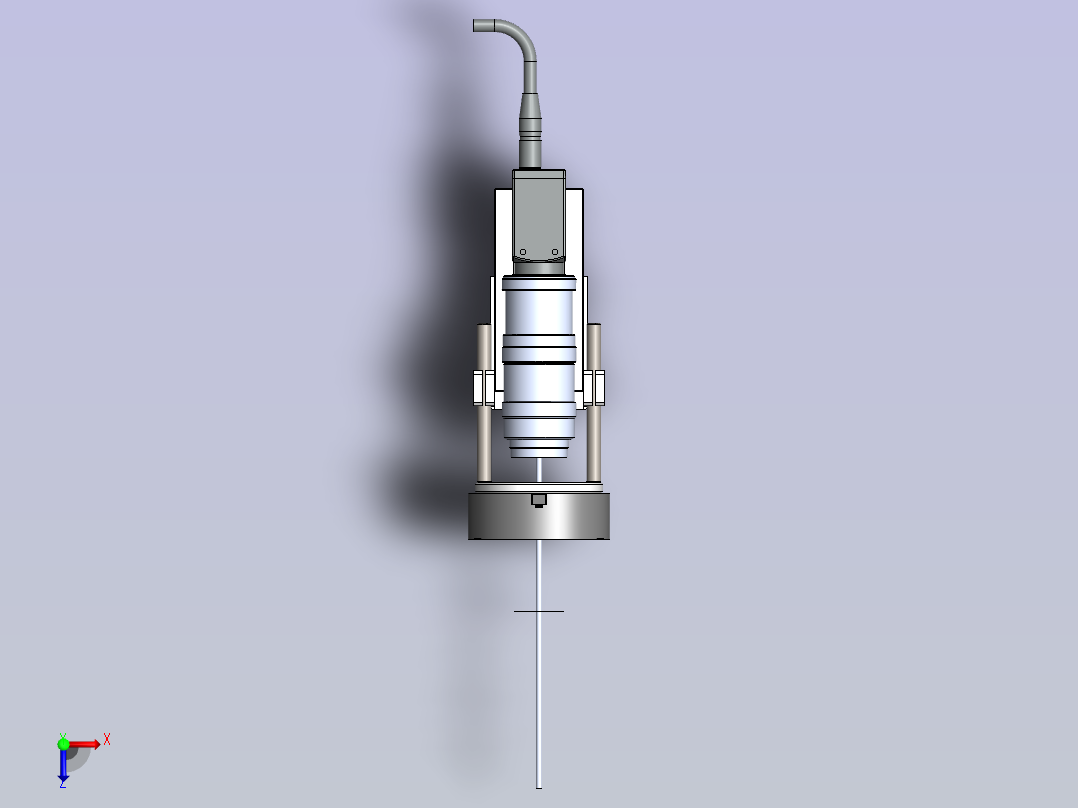 视觉调节支架组件俯视图