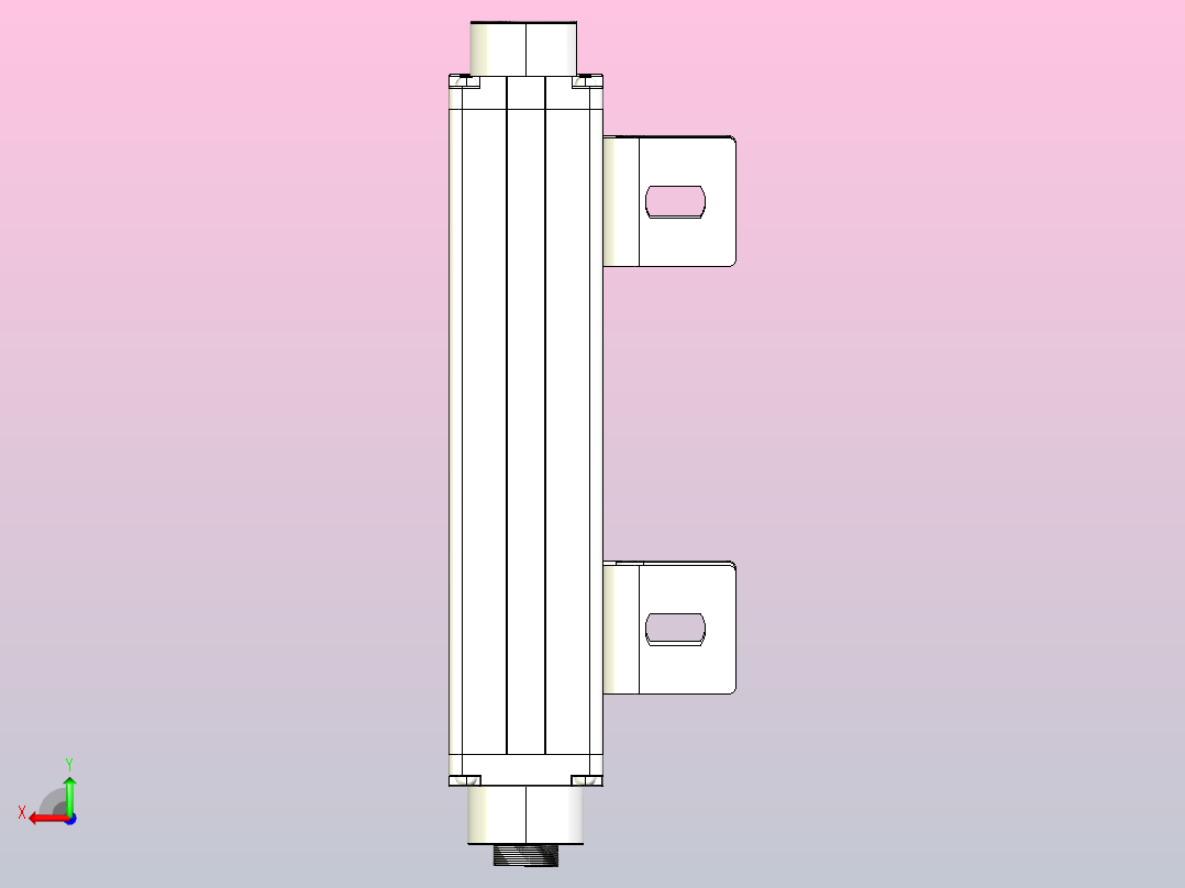 XTN0620（总高：190mm）安全光栅后视图