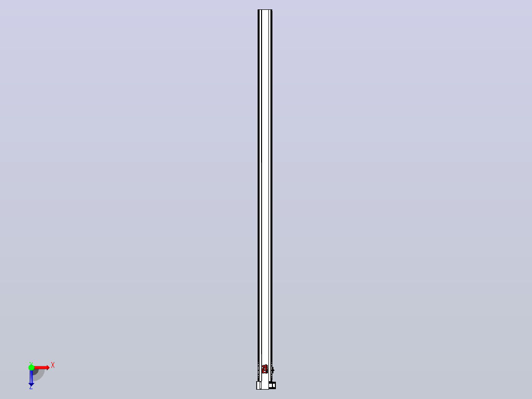 皮带直线轴半封闭可选导轨TPA-HNB-120D-110-L2850-LP-Y-P40-N3俯视图