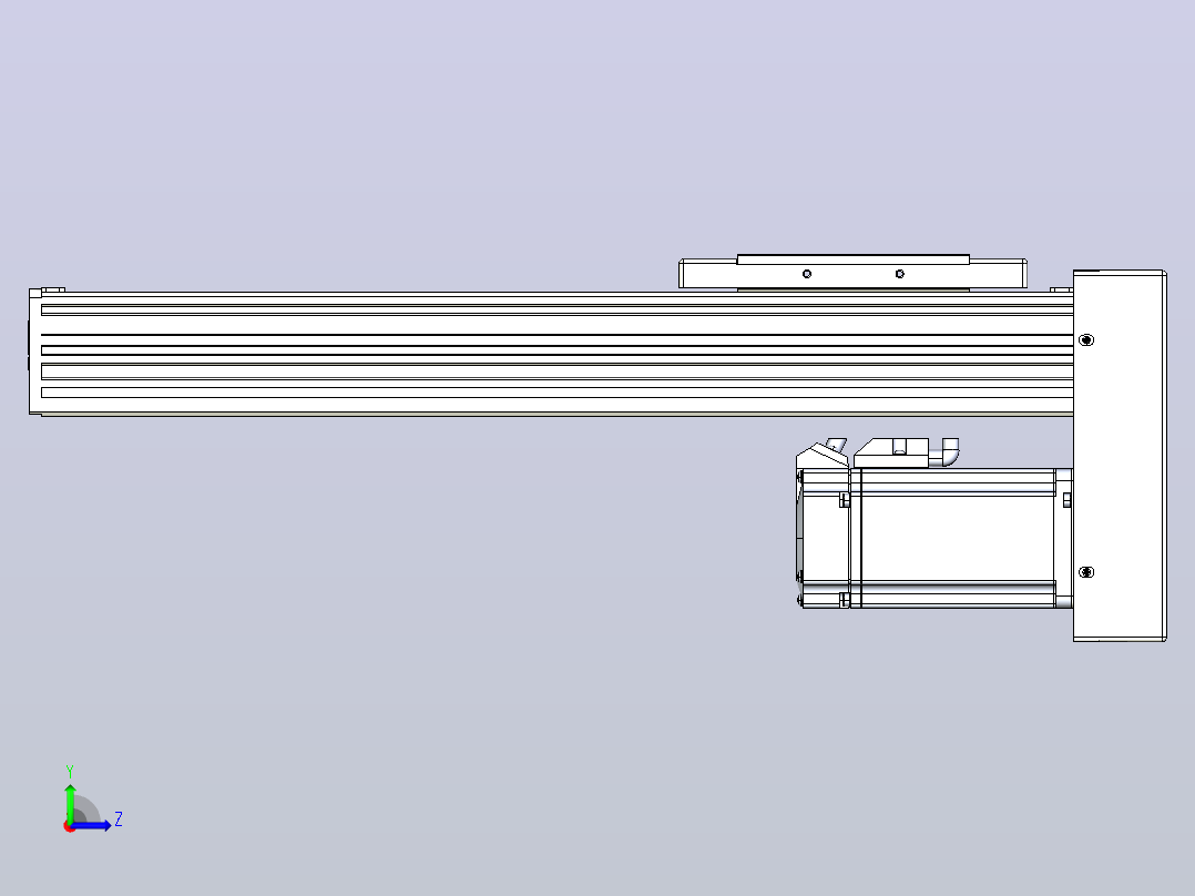 滚珠丝杠直线轴带导轨全封闭TPA-HCR-110D-1610C-L250-MP-C-P40-N3左视图