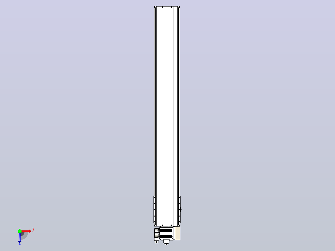 皮带直线轴半封闭可选导轨TPA-HNB-220D-176-L1500-RU-Y-P1K-N3俯视图