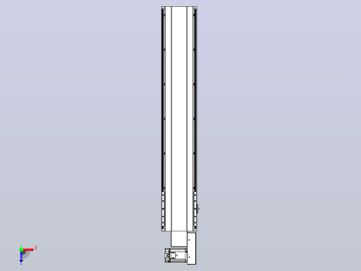 皮带直线轴半封闭可选导轨TPA-HNB-202D-140-L950-MR-C-P75-N3俯视缩略图