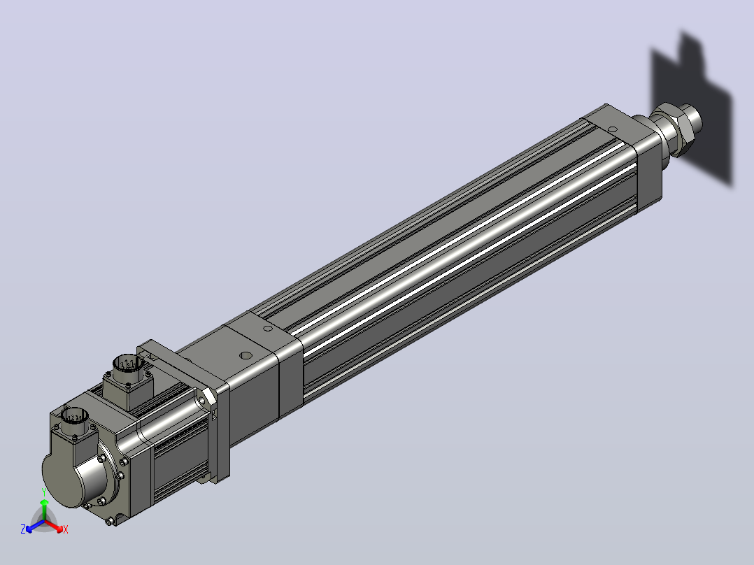 伺服电缸SOE80-L10-C-S400-D-A-P1K-D3主视图