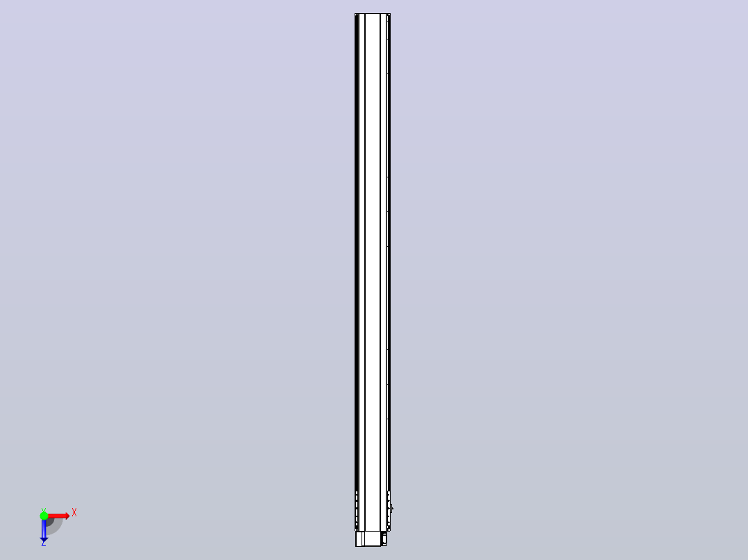 皮带直线轴半封闭可选导轨TPA-HNB-202D-140-L2650-LP-Y-P75-N3俯视图
