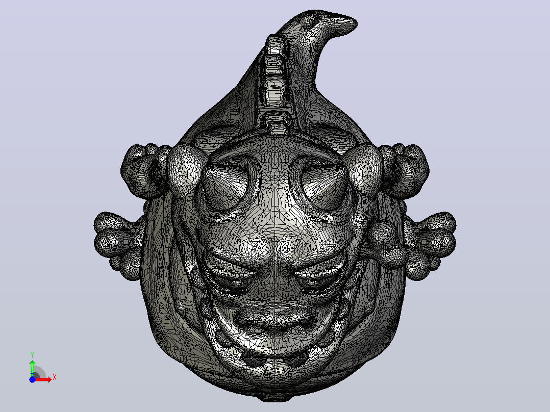 宠物怪物Gulpy  3D打印模型stl前视图