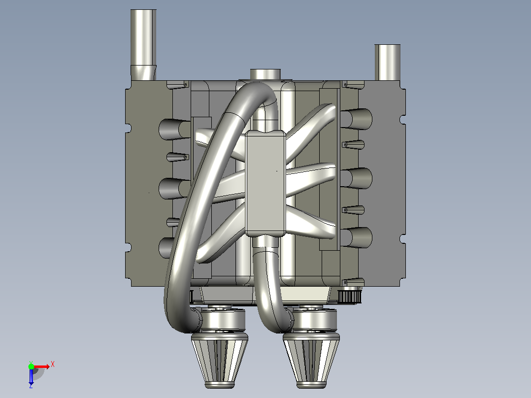 V6发动机俯视图