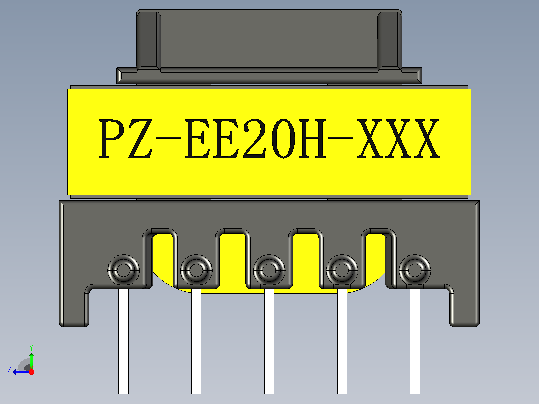 EE20 5+5卧式变压器右视图