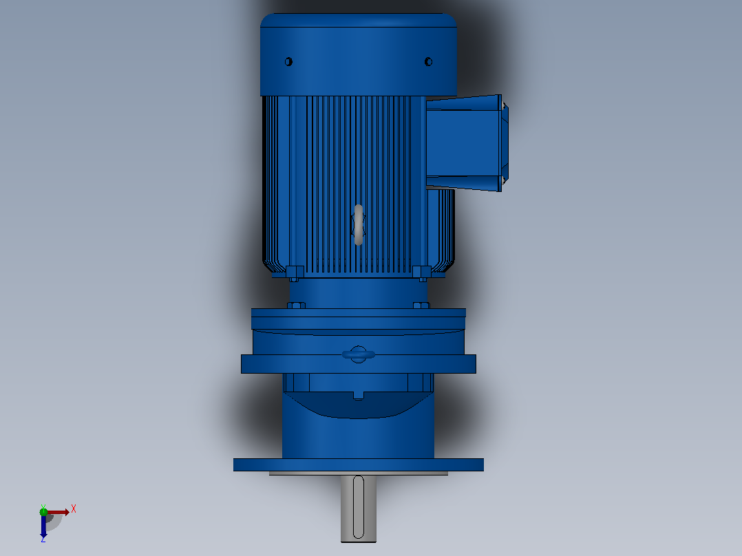 RXF97法兰轴伸式安装斜齿轮减速机RX97-Y5.5-4P-132S-M1-0°-Φ350俯视图