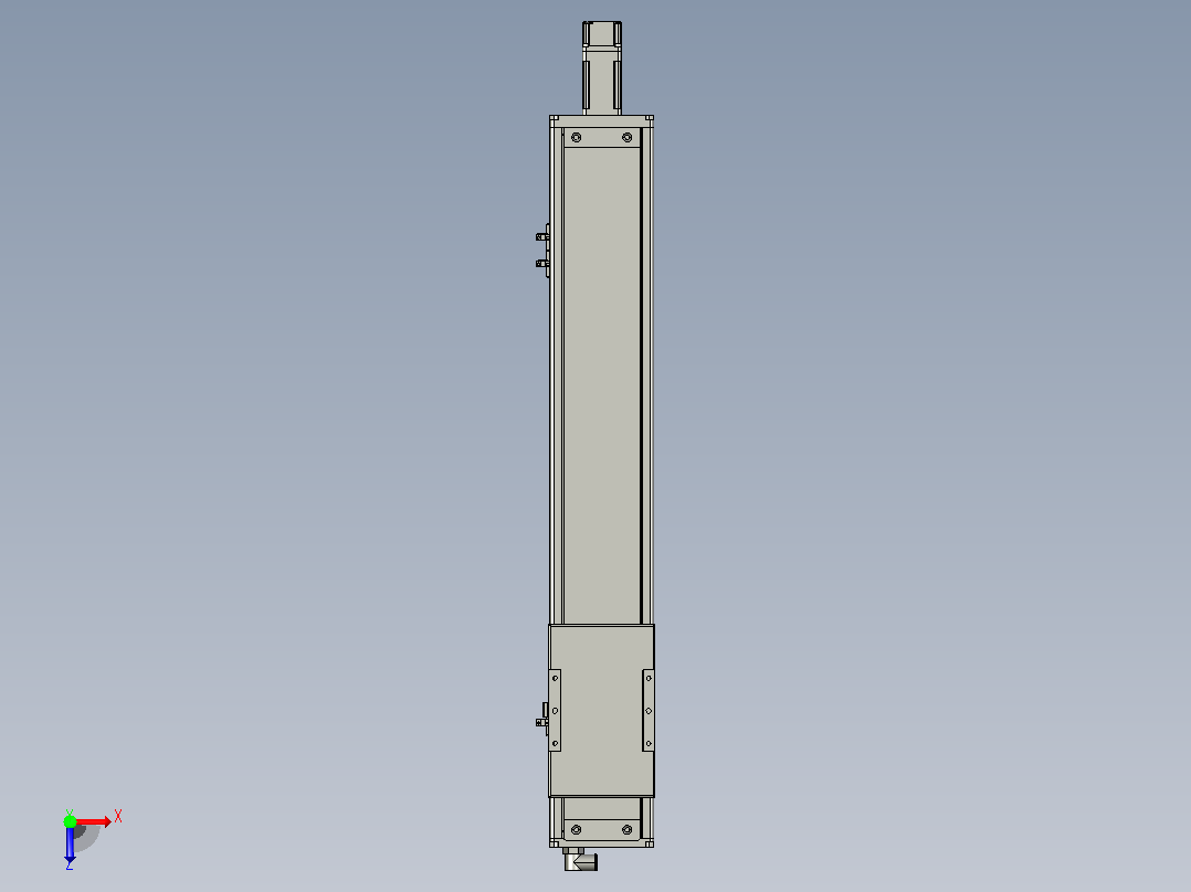 创锋精工电动滑台CFF12-450-BC-P100W俯视图
