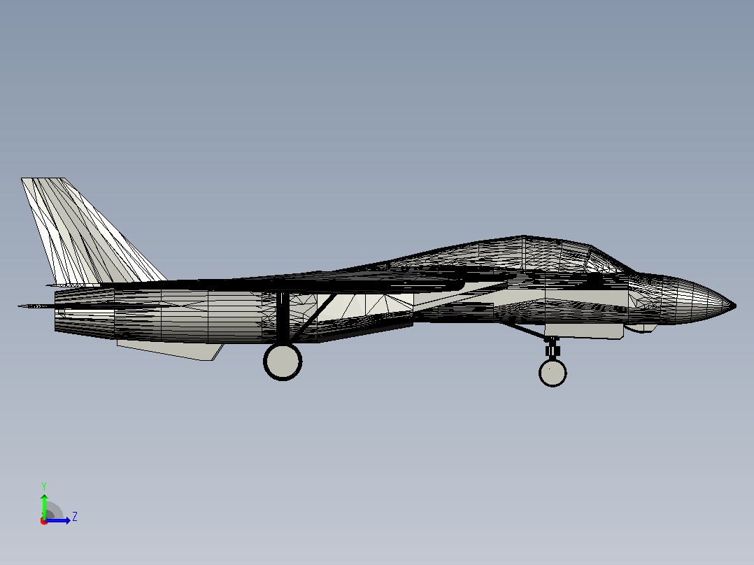 F-14雄猫式战斗机左视图